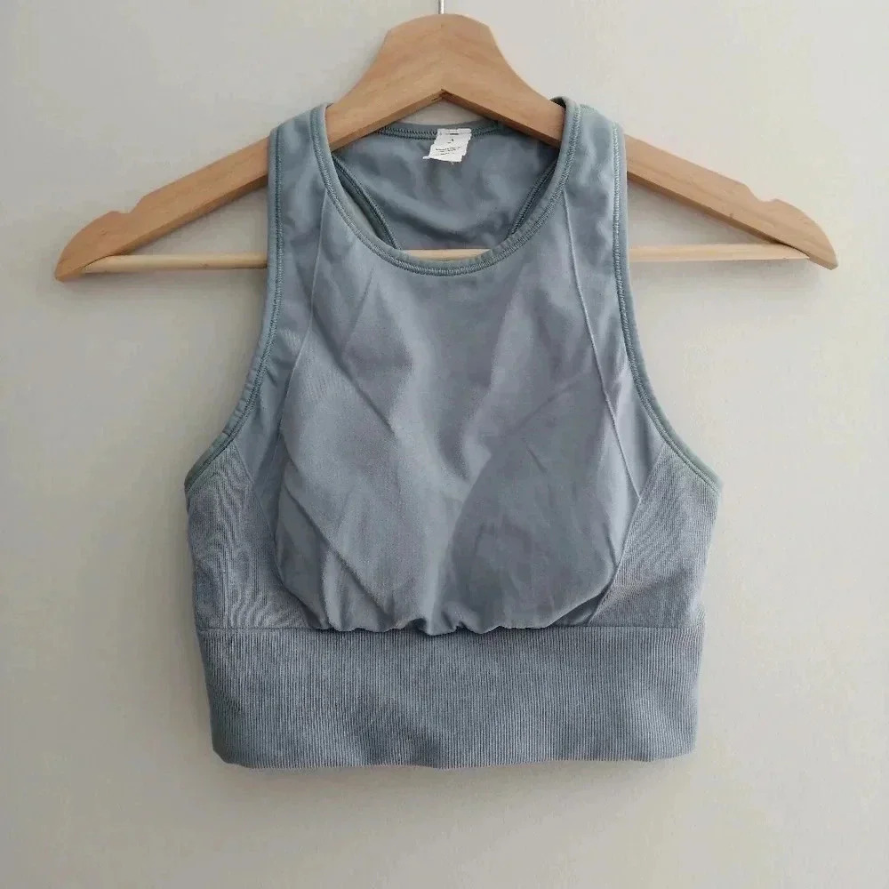 Lululemon Ebb to Train Bra Medium Support in Chambray Blue Size 4